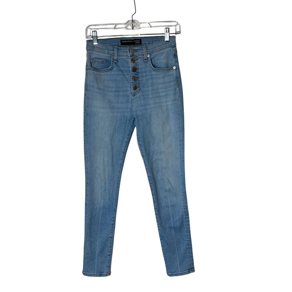 Veronica Beard Debbie High Rise Skinny Jean Size 25 Ocean Blue
